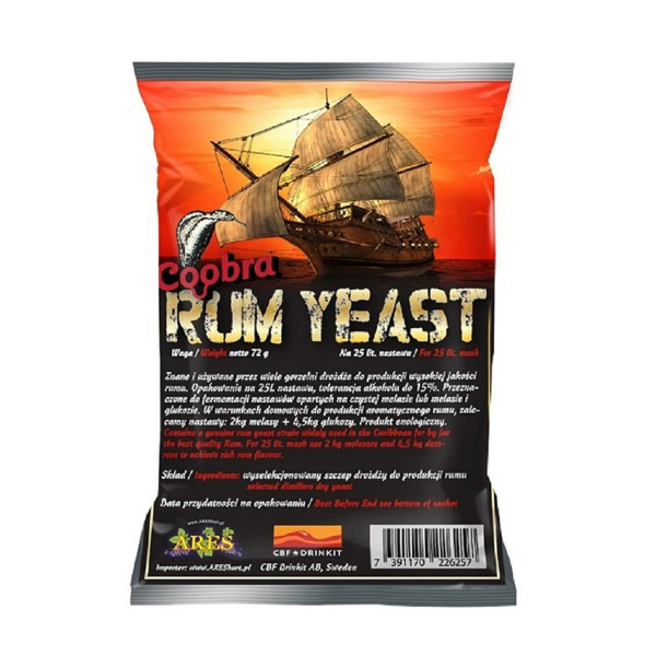 Дрожжи COOBRA RUM 72 гр.